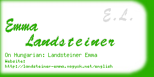 emma landsteiner business card